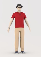 Peter - artificial rendered 3d character