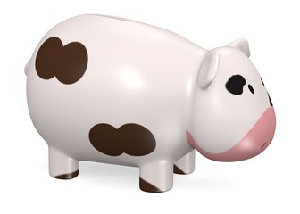 3d render of piggy bank