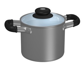 3d render of cooking pot