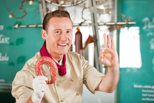 Arbeiten in einer Metzgerei oder Fleischerei