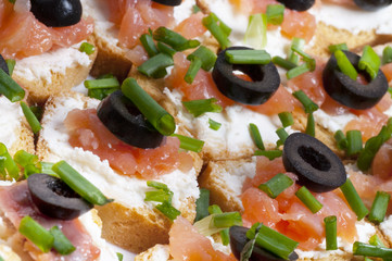 Sandwich with smoked salmon