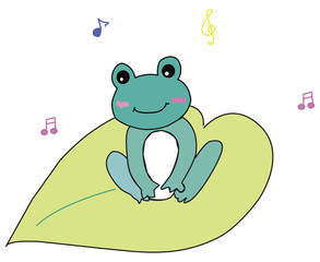 音楽好きのカエル