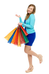 Attractive young woman shopping