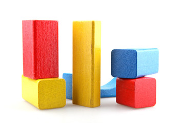 Wooden building blocks