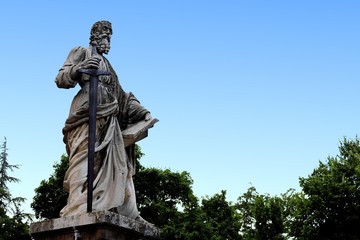 Saint Statue with a Sword