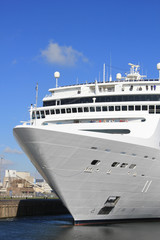 Big Cruiseship in a canal