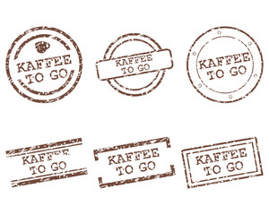 Fototapeta premium Kaffee To Go Stempel
