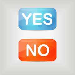 yes and no buttons