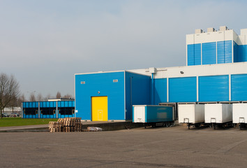 Fototapeta na wymiar blue warehouse