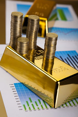 Financial indicators,Chart, Gold bar