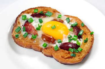 Hot sandwich with eggs