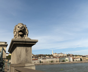 Obraz premium Chain Bridge world 1st suspension bridge Budapest Hungary