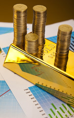 Financial indicators,Chart, Gold bar