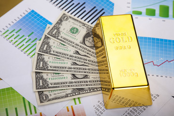 Financial indicators,Chart, Gold bar