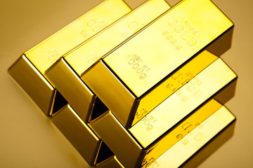 Pyramid from Golden Bars