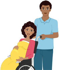 Pregnant Woman in a Wheelchair