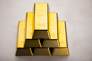 Pyramid from Golden Bars
