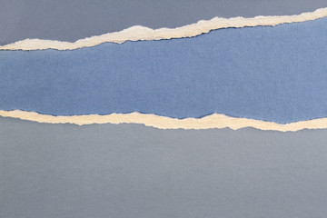 Ripped blue paper