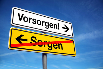 Obraz premium Vorsorgen!
