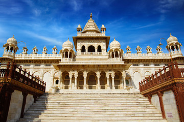 Obraz na płótnie Canvas Jaswant Thada - white marble memorial. Jodhpur, India.