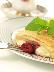 Raspberry strudel