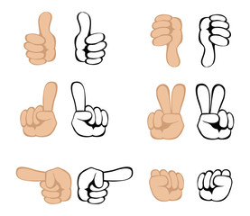 Vector hand gestures