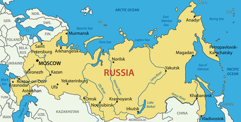 Russia - vector map - 40975276