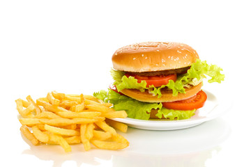 Big and tasty hamburger