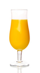 Tropical juice in glass isolated on white