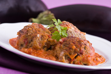 Eggplant meatballs.