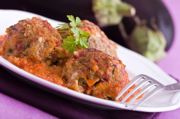 Eggplant meatballs.