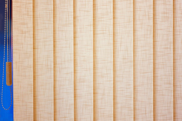 Beige blinds closed box