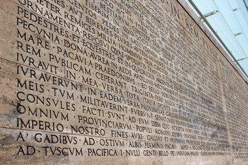 Roman Inscription at ara paecis