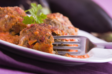 Eggplant meatballs.