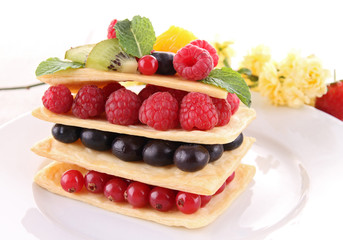berry fruit mille feuille