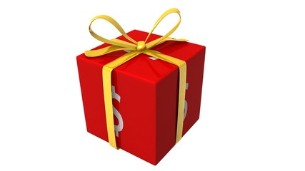 Obraz premium discount present cube 