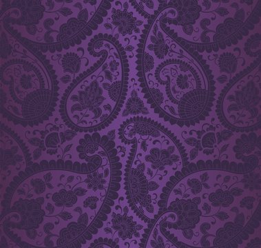 traditional paisley floral pattern , textile , royal India