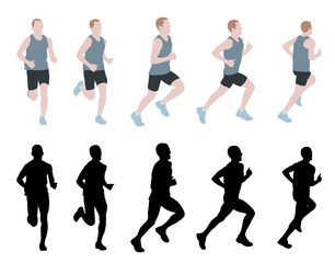 marathon runner - vector