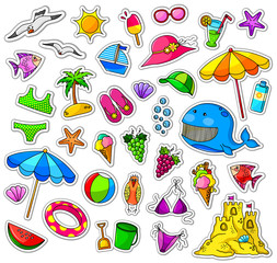 big collection of summer icons