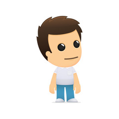 funny cartoon casual man