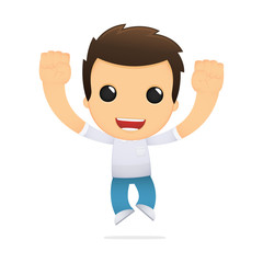 funny cartoon casual man