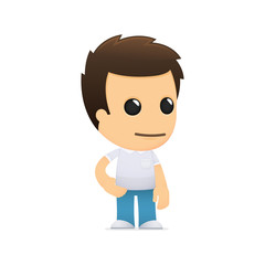 funny cartoon casual man