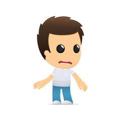 funny cartoon casual man