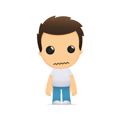 funny cartoon casual man