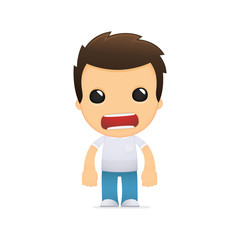 funny cartoon casual man