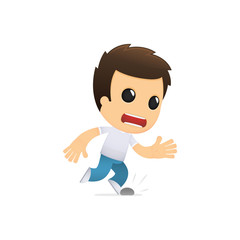 funny cartoon casual man