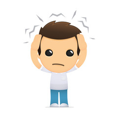 funny cartoon casual man