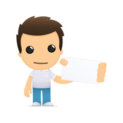 funny cartoon casual man