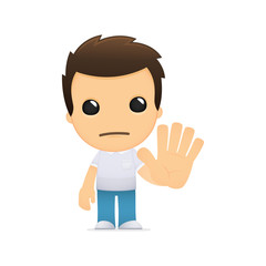 funny cartoon casual man