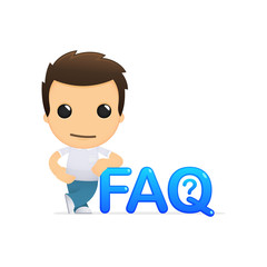 funny cartoon casual man